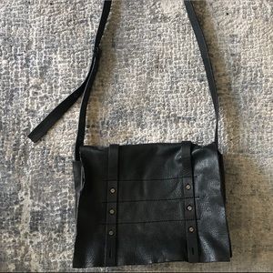 Via Spiga: Black Studded Satchel Bag